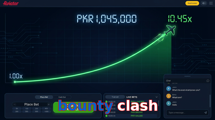 Main screen of Bounty Clash aviator page for PK players