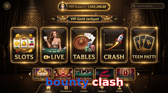 Main screen of Bounty Clash casino page for PK players