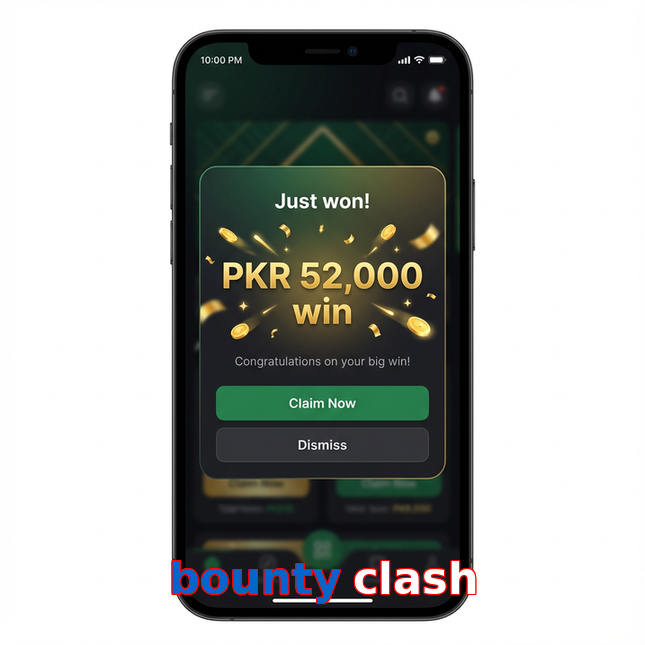 Main screen of Bounty Clash win page for PK players